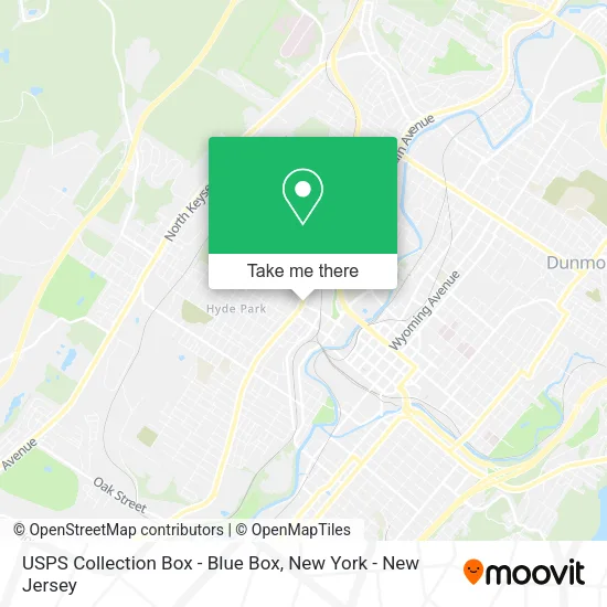 Mapa de USPS Collection Box - Blue Box