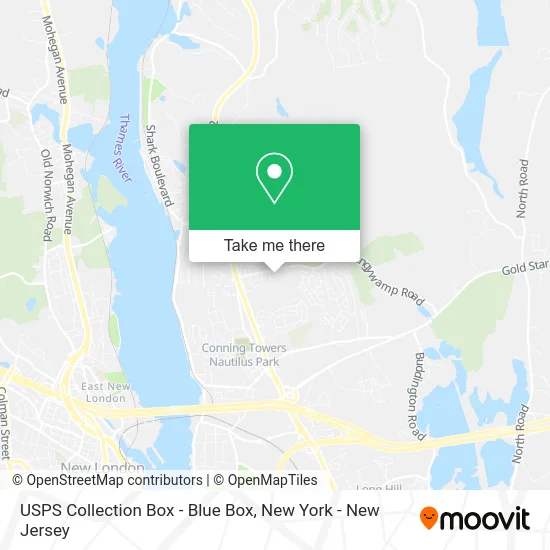 USPS Collection Box - Blue Box map