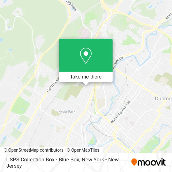 USPS Collection Box - Blue Box map