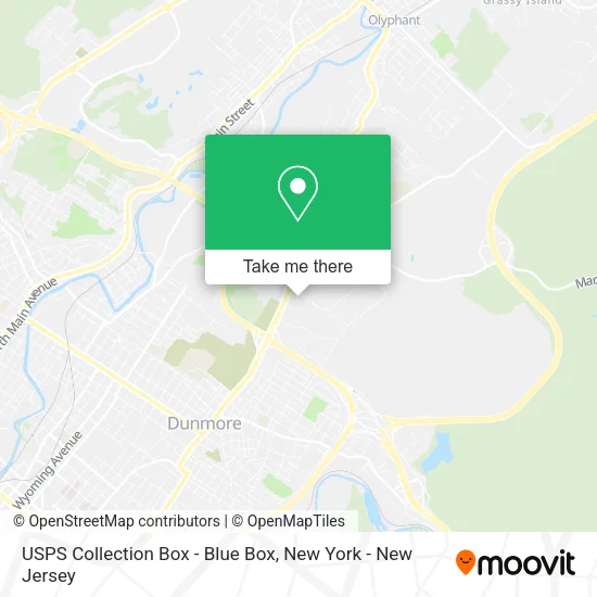 Mapa de USPS Collection Box - Blue Box
