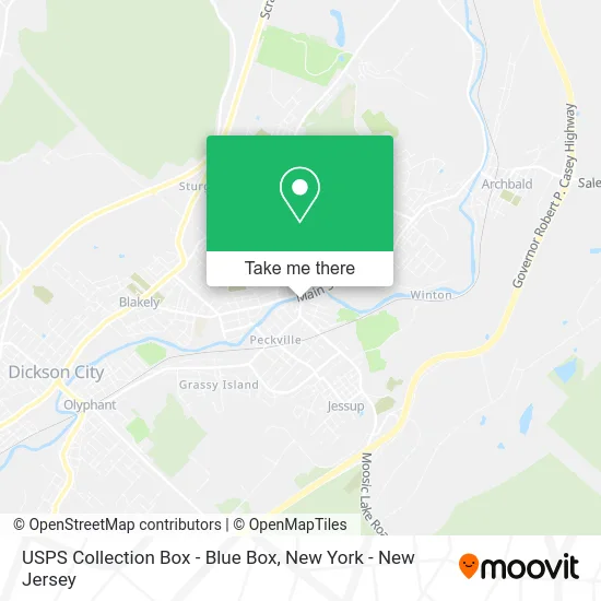 USPS Collection Box - Blue Box map