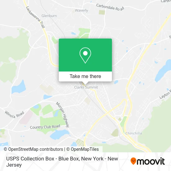 USPS Collection Box - Blue Box map