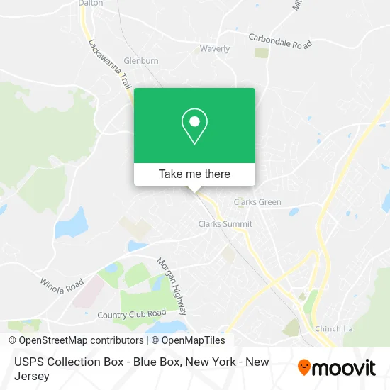 USPS Collection Box - Blue Box map