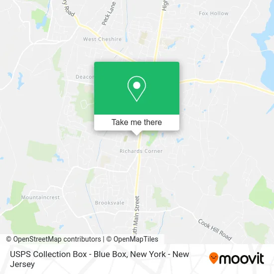 USPS Collection Box - Blue Box map