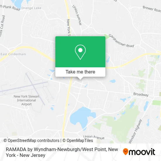RAMADA by Wyndham-Newburgh / West Point map