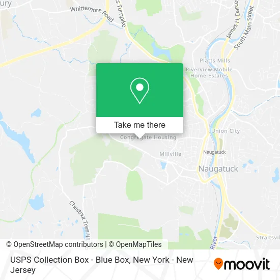 USPS Collection Box - Blue Box map