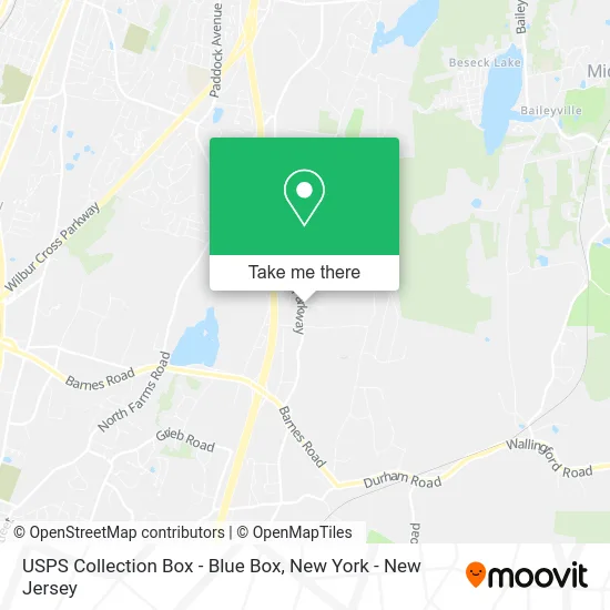 USPS Collection Box - Blue Box map