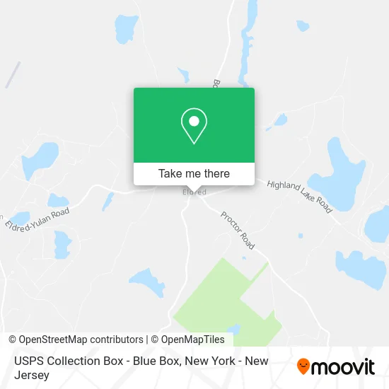 USPS Collection Box - Blue Box map