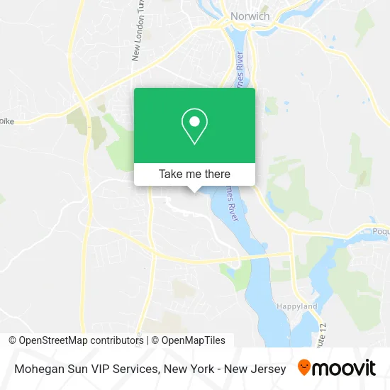 Mohegan Sun VIP Services map