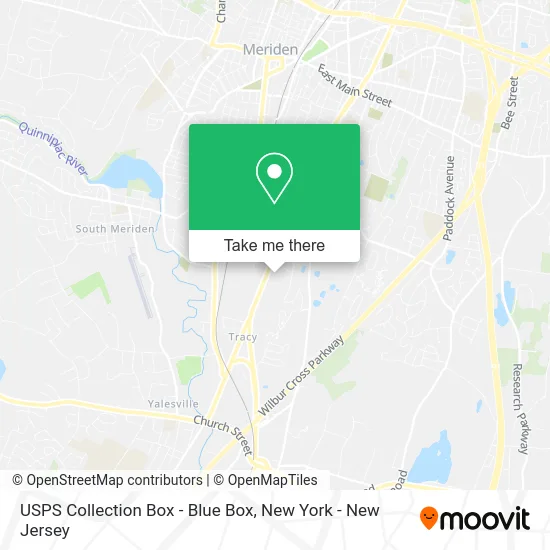 USPS Collection Box - Blue Box map