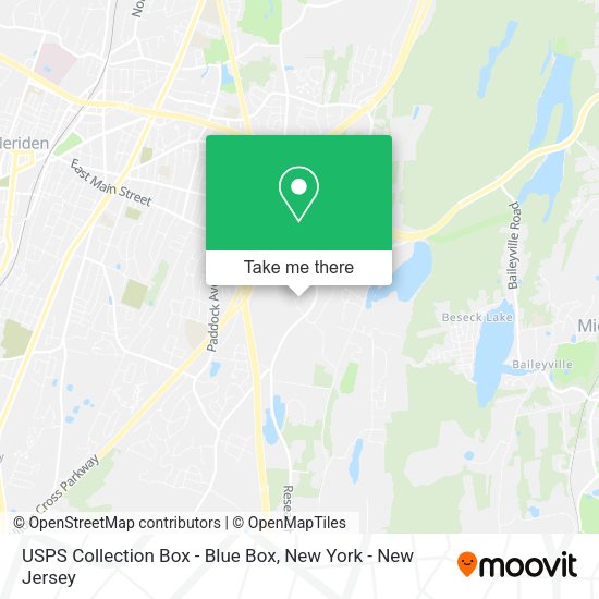 USPS Collection Box - Blue Box map