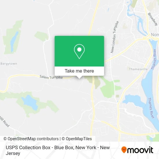USPS Collection Box - Blue Box map