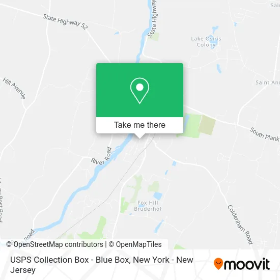 USPS Collection Box - Blue Box map