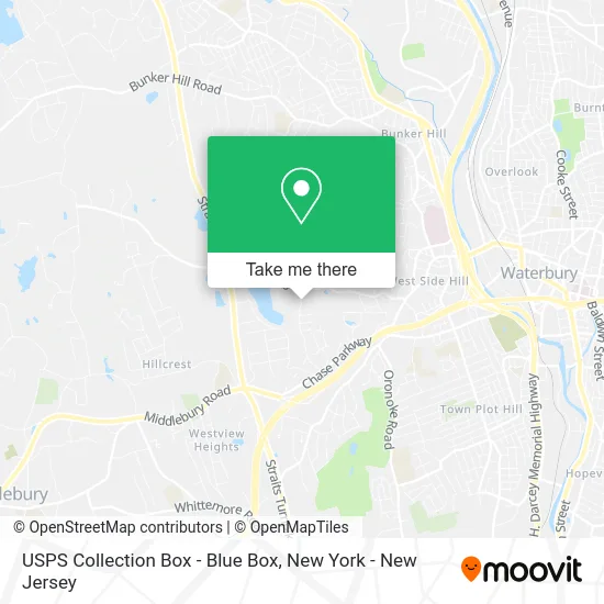 USPS Collection Box - Blue Box map