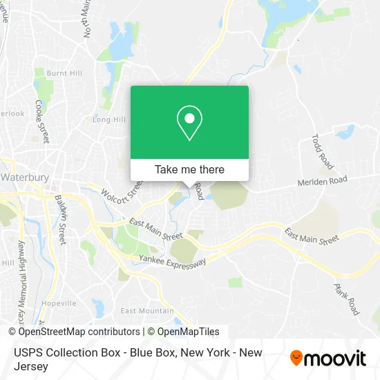 USPS Collection Box - Blue Box map