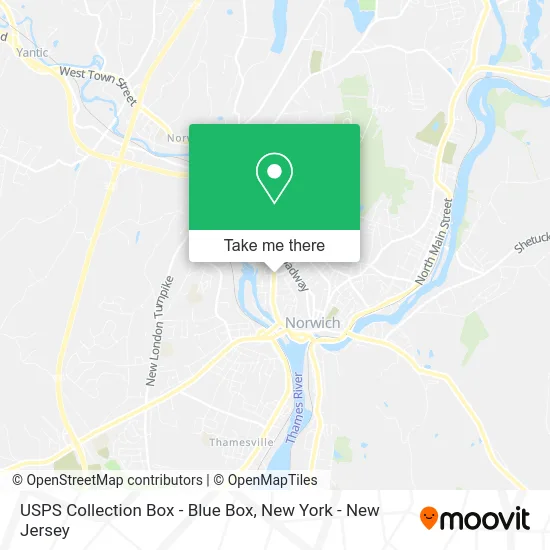 USPS Collection Box - Blue Box map