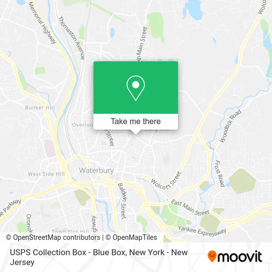 USPS Collection Box - Blue Box map