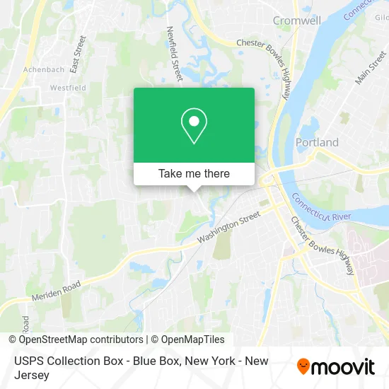 USPS Collection Box - Blue Box map