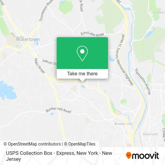 USPS Collection Box - Express map