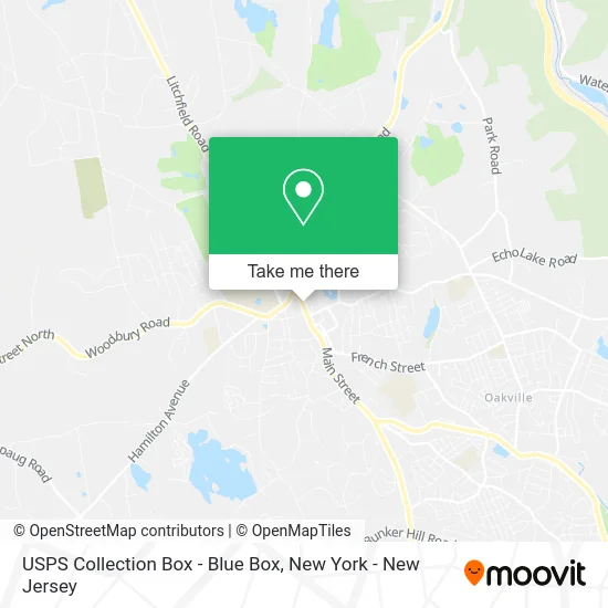 USPS Collection Box - Blue Box map