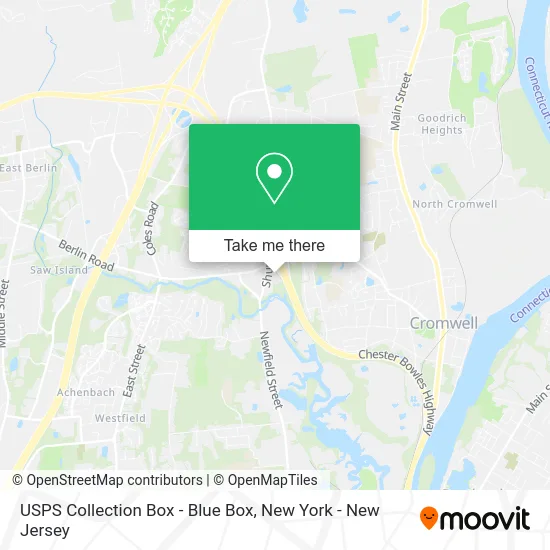 USPS Collection Box - Blue Box map