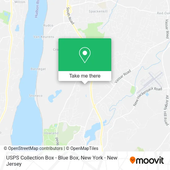 Mapa de USPS Collection Box - Blue Box