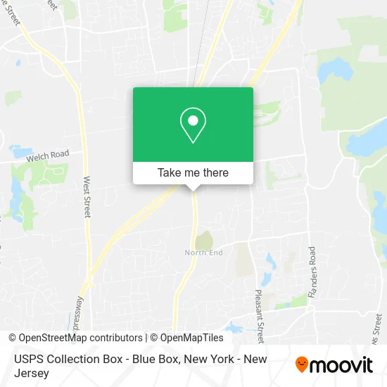 USPS Collection Box - Blue Box map