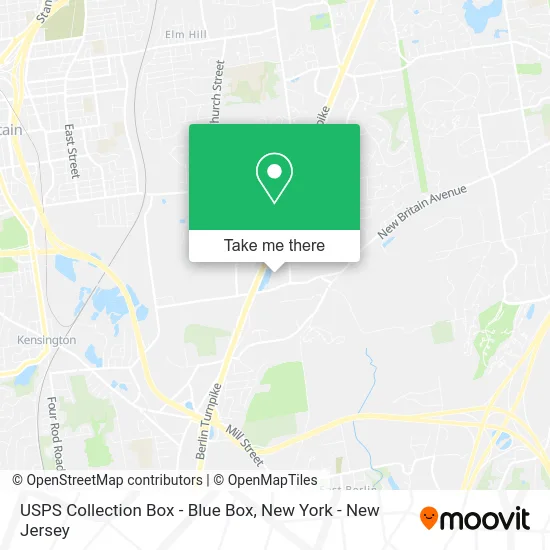 USPS Collection Box - Blue Box map