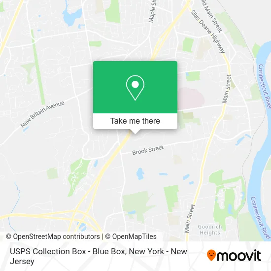 Mapa de USPS Collection Box - Blue Box