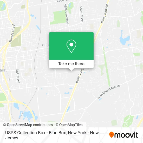 USPS Collection Box - Blue Box map