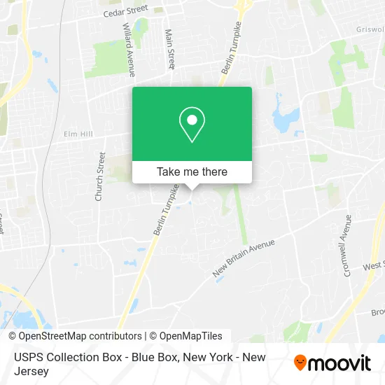 USPS Collection Box - Blue Box map