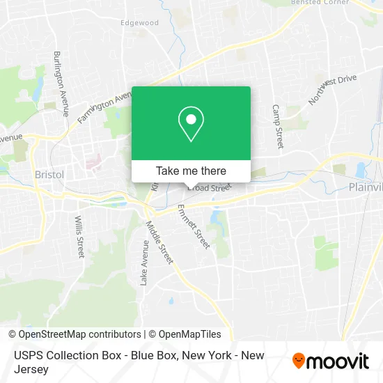 USPS Collection Box - Blue Box map