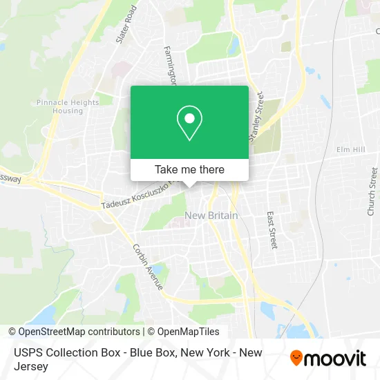 USPS Collection Box - Blue Box map