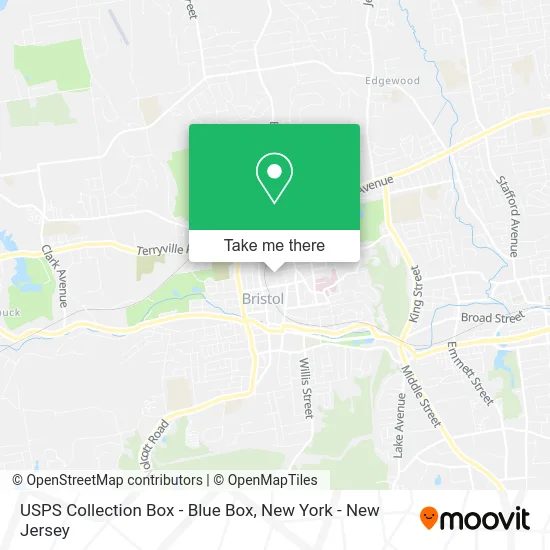 USPS Collection Box - Blue Box map