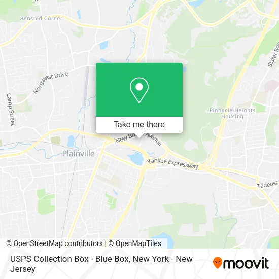 Mapa de USPS Collection Box - Blue Box