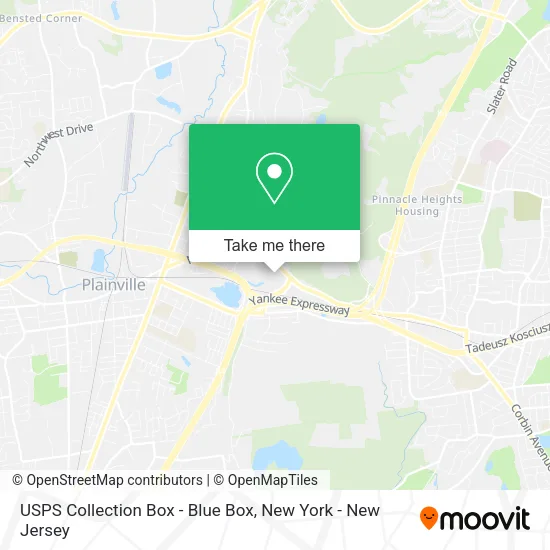 Mapa de USPS Collection Box - Blue Box