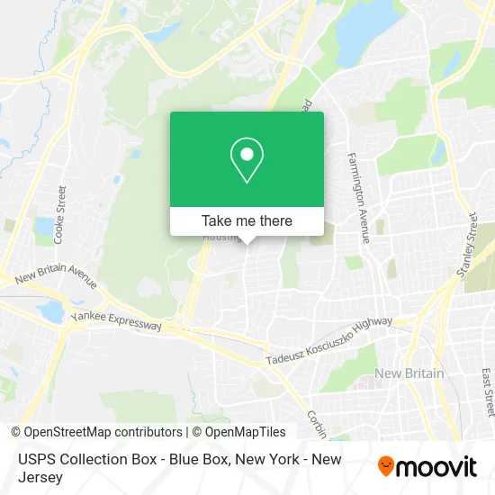 USPS Collection Box - Blue Box map