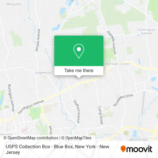 Mapa de USPS Collection Box - Blue Box
