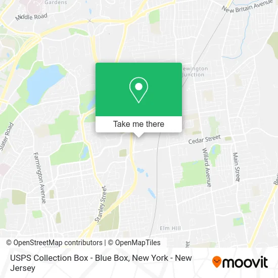 USPS Collection Box - Blue Box map