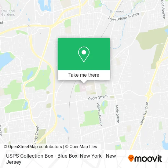 USPS Collection Box - Blue Box map