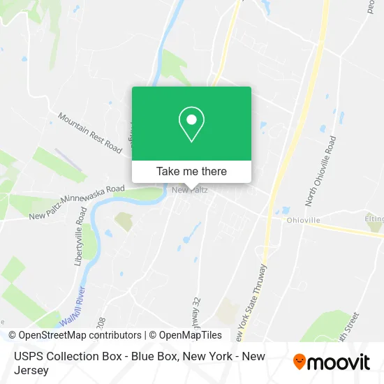 USPS Collection Box - Blue Box map