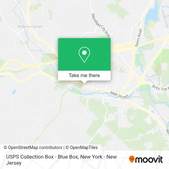 Mapa de USPS Collection Box - Blue Box