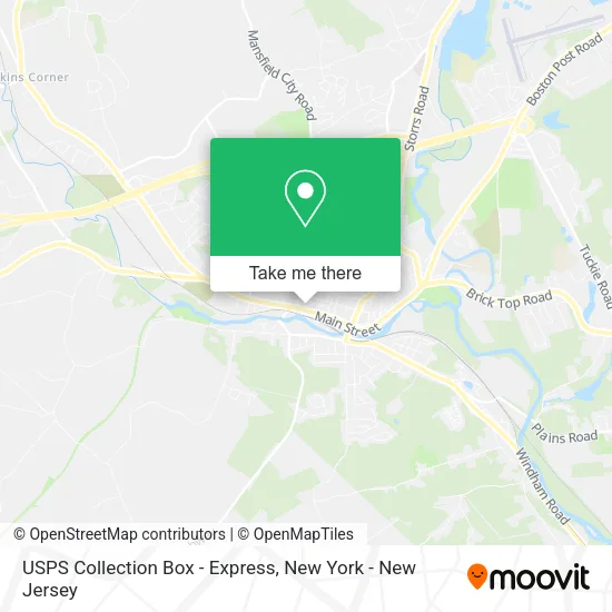 Mapa de USPS Collection Box - Express