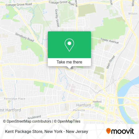 Mapa de Kent Package Store