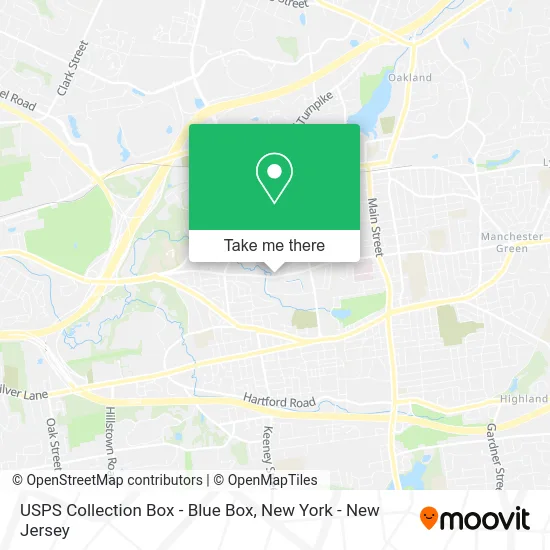 USPS Collection Box - Blue Box map
