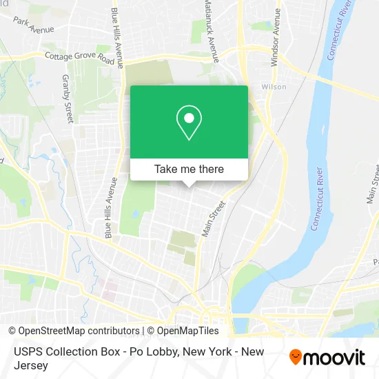 USPS Collection Box - Po Lobby map