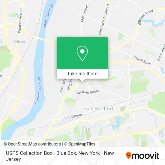 USPS Collection Box - Blue Box map