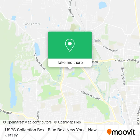USPS Collection Box - Blue Box map