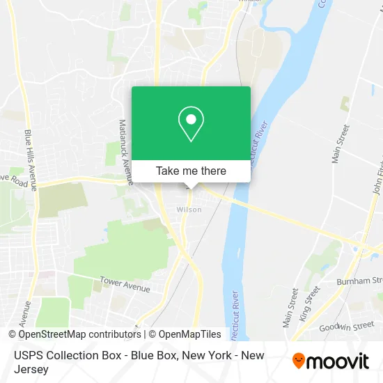 USPS Collection Box - Blue Box map