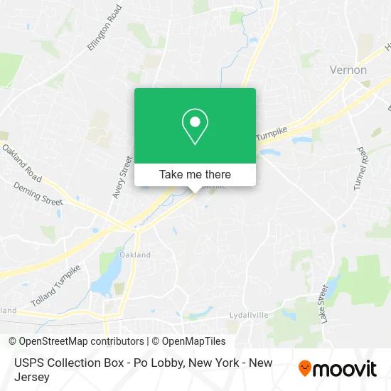 USPS Collection Box - Po Lobby map